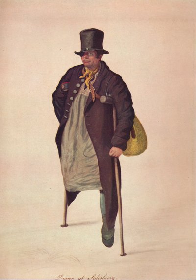 Tegnet i Salisbury, c1800 af George Scharf