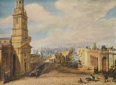 London Bridges gamle og nye, 1831, 1920 af George Scharf