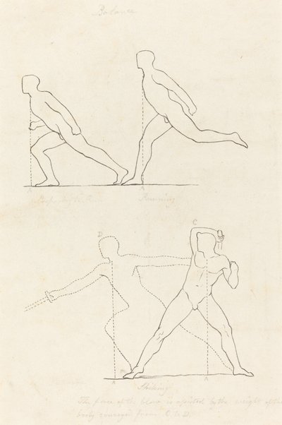 Forberedelse til at løbe; Løb; Slående af George Scharf after John Flaxman