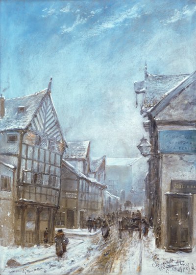 Old Cheapside, Warrington, 1864 af George Sheffield