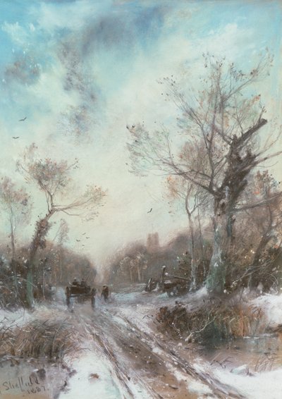 Vinterlandskab af George Sheffield