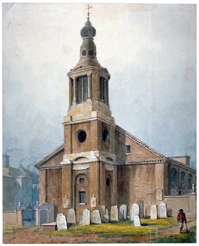 Church of St Anne, Dean Street, Soho, London, 1828 af George Shepherd