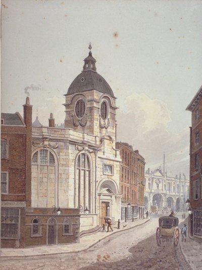 Church of St Benet Fink, Threadneedle Street, City of London, 1810 af George Shepherd
