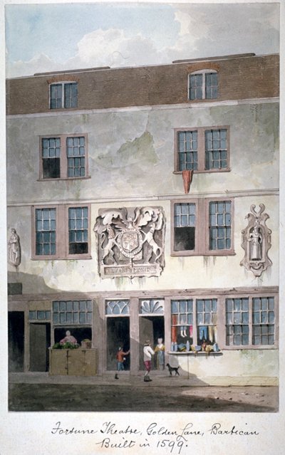 Fortune Theatre, Golden Lane, London, 1811 af George Shepherd