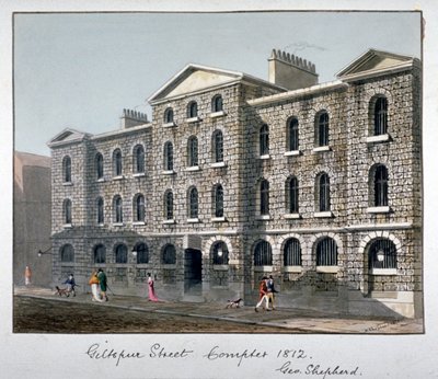 Giltspur Street Compter, City of London, 1812. af George Shepherd
