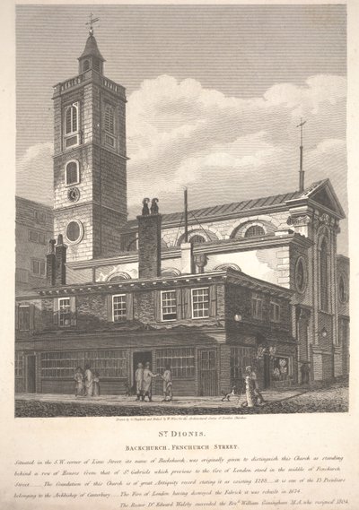 St. Dionis, Backchurch, Fenchurch Street, indgraveret af William Wise af George Shepherd