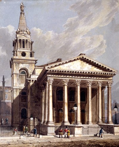 St George, Bloomsbury, Holborn, London, 1811 af George Shepherd