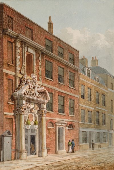 The Merchant Taylors Hall, London, ca. 1810 (wc) af George Shepherd