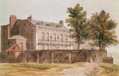 Udsigt over Grosvenor House ved Millbank, 1809 af George Shepherd