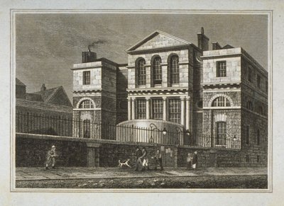 Udsigt over Sessions House, Old Bailey, 1812 af George Shepherd