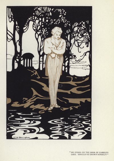 Illustration til The Happy Hypocrite af Max Beerbohm (farve litho) af George Sheringham