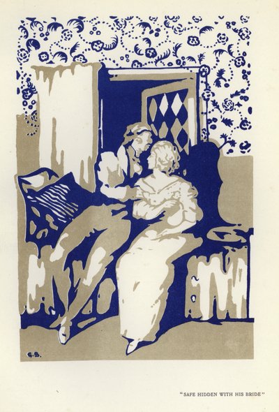 Illustration til The Happy Hypocrite af Max Beerbohm (farve litho) af George Sheringham