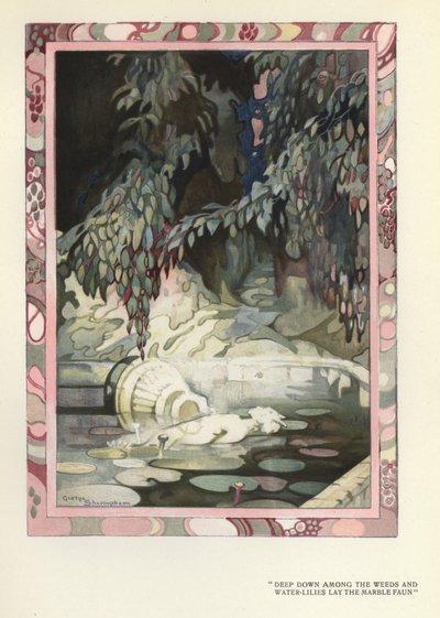 Illustration til The Happy Hypocrite af Max Beerbohm (farve litho) af George Sheringham