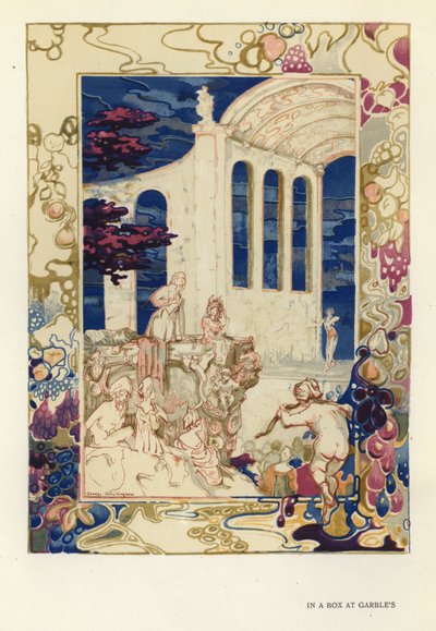Illustration til The Happy Hypocrite af Max Beerbohm (farve litho) af George Sheringham