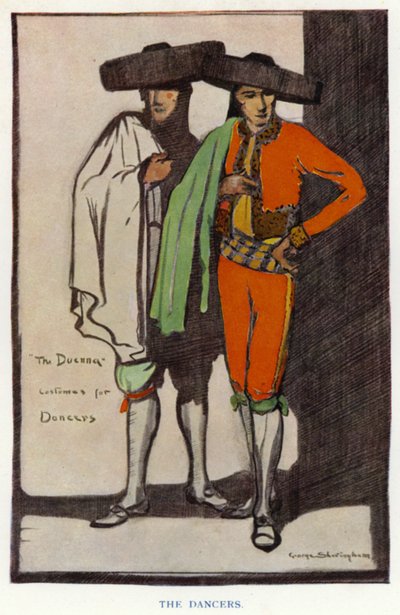 The Duenna af Sheridan: The Dancers (farve litho) af George Sheringham
