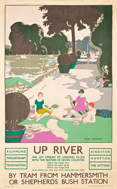 "Up River", a London Transport poster, 1926dani af George Sheringham