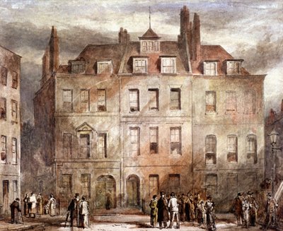 Sheriffs Court, Red Lion Square, Holborn, London, c1828 af George Sidney Shepherd
