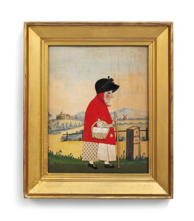 The Goose Woman Before a Milestone, ca. 1840 (skåret filt) (par til 2563144) af George Smart