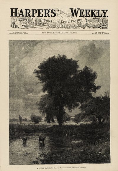Kvæg i pool (A Summer Landscape) (Harper