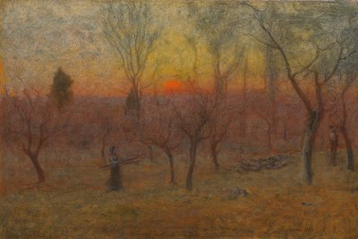 Gathering Wood, Montclair, New Jersey, 1889 af George Snr. Inness