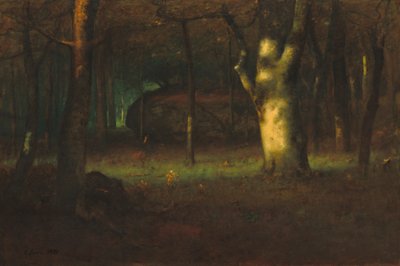 Solnedgang i skoven, 1891 af George Snr. Inness