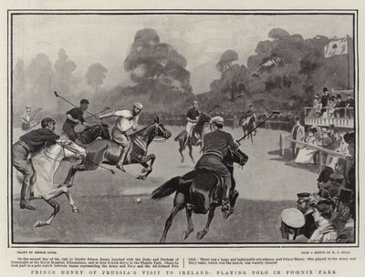 Prins Henrik af Preussens besøg i Irland, hvor han spiller polo i Phoenix Park af George Soper