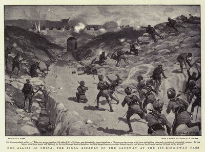 De allierede i Kina, det endelige angreb på porten ved Tsu-King-Kwan-passet af George Soper