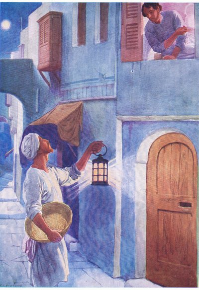 Den uvenlige nabo, fra The Bible Picture Book udgivet af Thomas Nelson, ca.1950 af George Soper