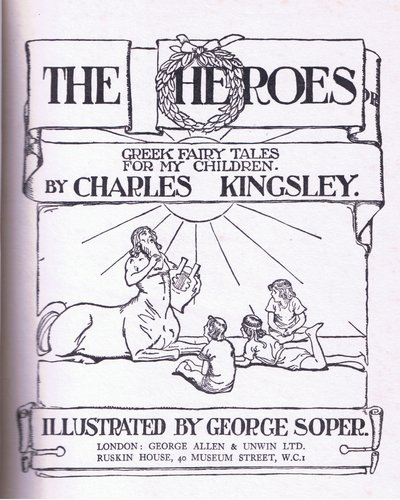 Titelsidedesign fra The Heroes udgivet af George Allen og Unwin 1929 af George Soper