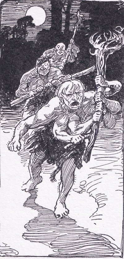Mens de lå og sov, kom de forfærdelige mænd ned, fra The Heroes udgivet af George Allen og Unwin 1929 af George Soper