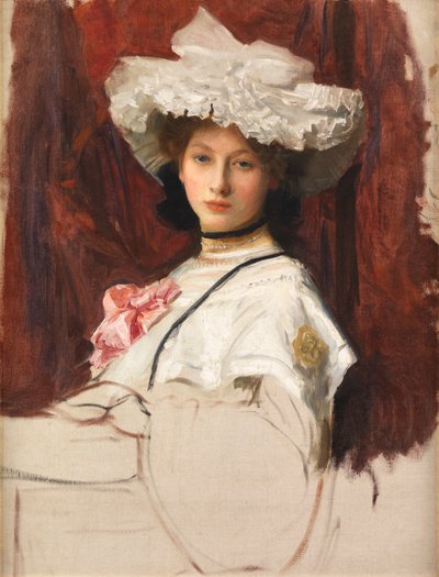 Portrætskitse (olie på lærred) af George Spencer Watson