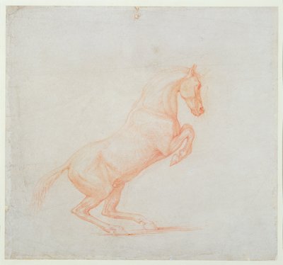 En galopperende hest, vendt mod højre, 1790 (Rødkridt på papir) af George Stubbs