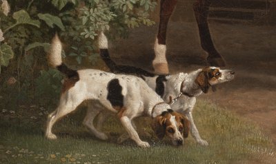 Detalje fra William Henry Cavendish Bentinck, 3. hertug af Portland foran Welbeck Abbey Riding Stables, 1766-7 af George Stubbs