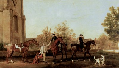 Jægerne forlader Southill af George Stubbs