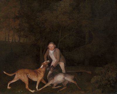 Freeman, jarlen af Clarendons vildtvogter, med en døende då og hund af George Stubbs