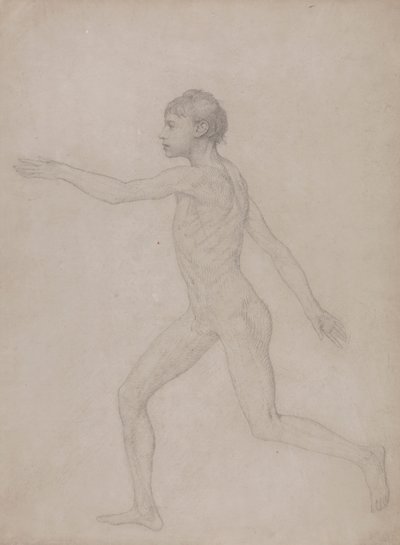 Menneskelig figur, sideværts (foreløbigt udkast til den endelige undersøgelse for tabel VIII) af George Stubbs
