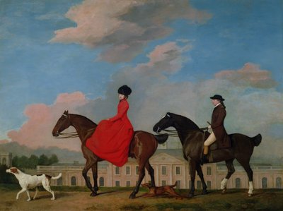 John og Sophia Musters rider i Colwick Hall, 1777 af George Stubbs