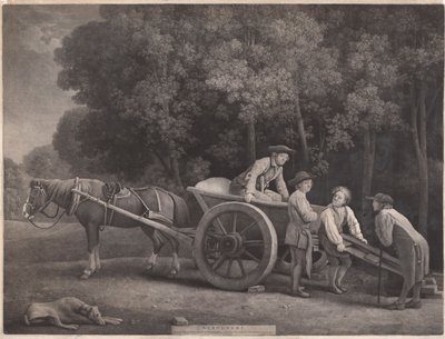 Arbejdere, indgraveret af kunstneren, pub. 1789 (radering) af George Stubbs