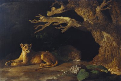 Løvinde og hule af George Stubbs