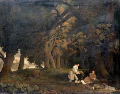 Shooting Forest Scene (olie på lærred) af George Stubbs