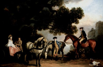 Familierne Milbanke og Melbourne af George Stubbs
