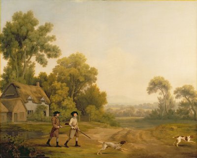 Two Gentlemen Going a Shooting (olie på lærred) af George Stubbs