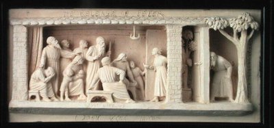 The Release of Peter, fremstillet af Doulton & Co., ca. 1872-82 (terracotta) af George Tinworth