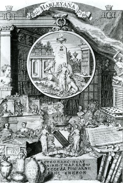 Bogplade af Lord Harley, 1741 af George Vertue