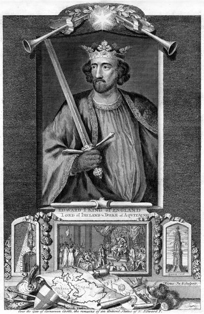 Edward I af England, 1700-tallet af George Vertue