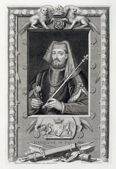 Henry IV (1367-1413), konge af England fra 1399, efter et maleri i Hampton Court, graveret af kunstneren af George Vertue