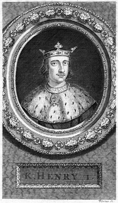 Henrik I, konge af England. af George Vertue