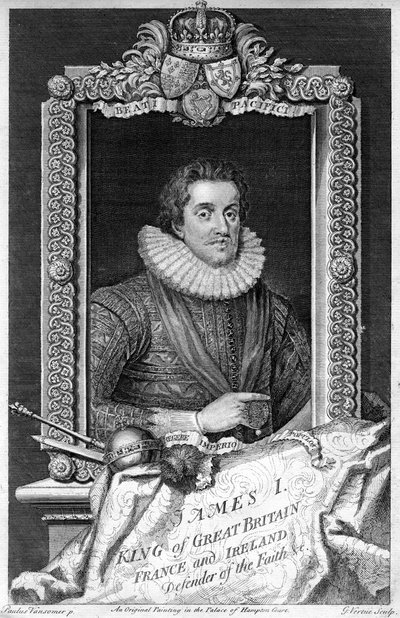 James I af England, 1600-tallet. af George Vertue