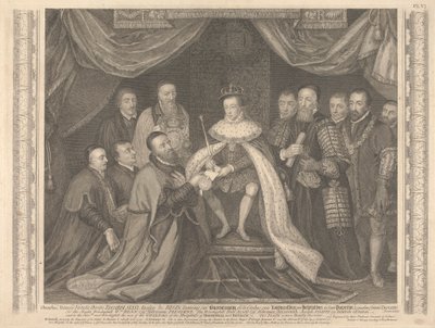 Kong Edward VI præsenterer Charter for Bridewell til Sir George Barnes af George Vertue