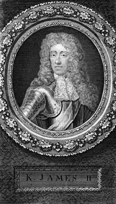 Kong James II af England, 1700-tallet. af George Vertue
